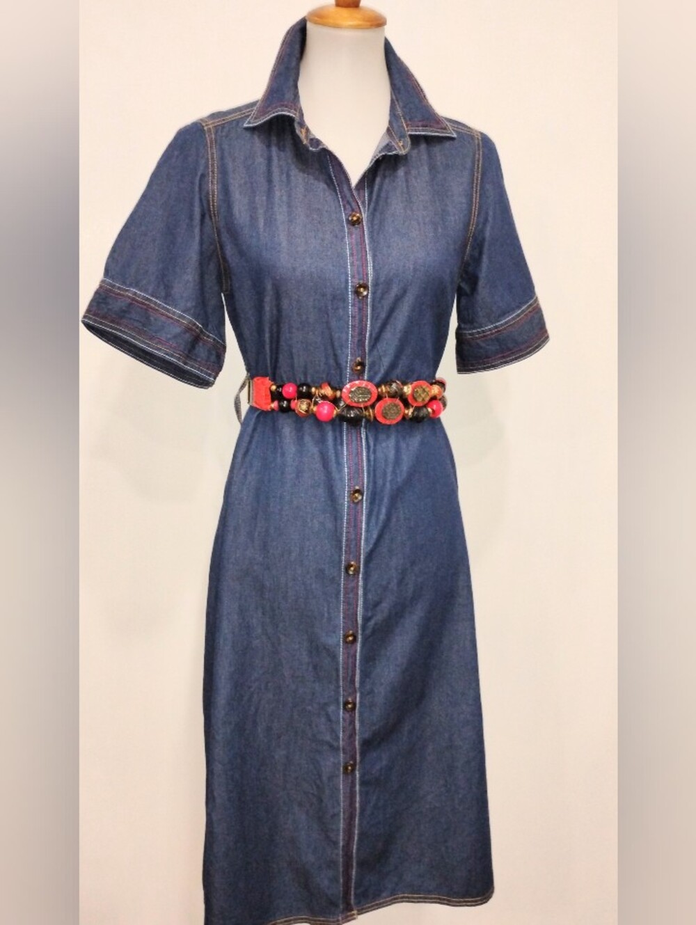 LIGHTWEIGHT DENIM BUTTON DOWN DRESS